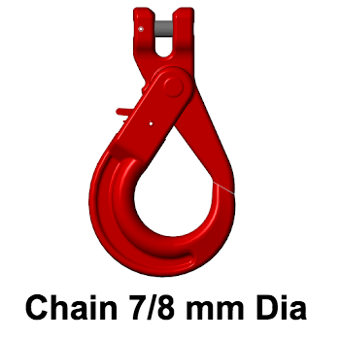 picture of GT Cobra Grade 80 Clevis Self Locking Hook - For Chain 7/8 Dia. - [GT-G80CSLH8] - (MP)