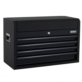 picture of BiGDUG Professional 26" Clam Shell Tool Chest - 4 Drawer - 425h x 660w x 305d - Matt Black - [BDU-BDCTC264MBK] - (LP)