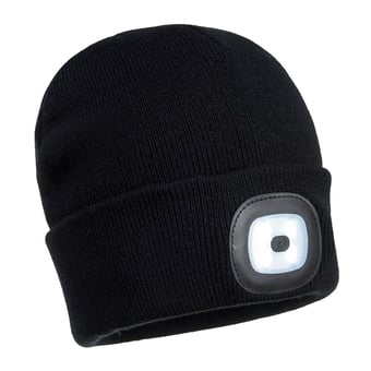 Picture of Portwest - B027 Junior Black Beanie LED Head Light - [PW-B027BKR]