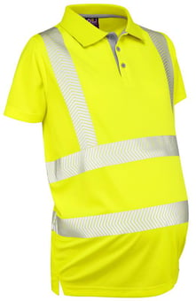 picture of Lovacott - Hi Vis Yellow Coolviz Ultra Ladies Maternity Polo Shirt - LE-PM03-Y