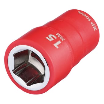 picture of Draper XP1000 VDE Socket 3/8 Inch Sq Dr - 15mm - [DO-17643]