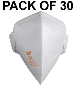 picture of UVEX - Silv-Air C3200 FFP2 Fold Flat Disposable Mask - Pack of 30 - [TU-8733-200]