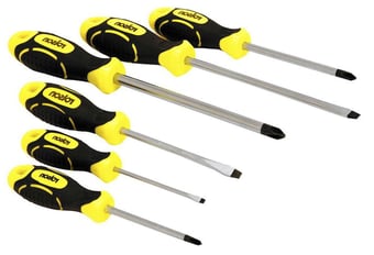 picture of Rolson 6 Piece Screwdriver Set Flat Phillips - [RR-28573]