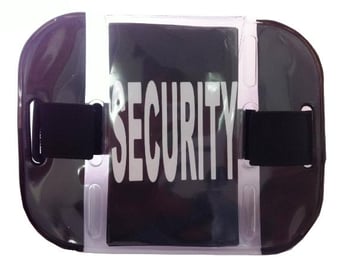 picture of Security Printed Armband - Single - Adjustable Self-Matching Colour Elasticated Strap For Comfortable and Secure Wearing - [IH-HVWAB164(BLACK)] - (MP)