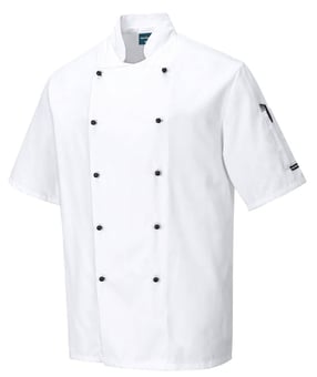 picture of Portwest C734 - Chef's Kent Jacket S/S - White - PW-C734WHR