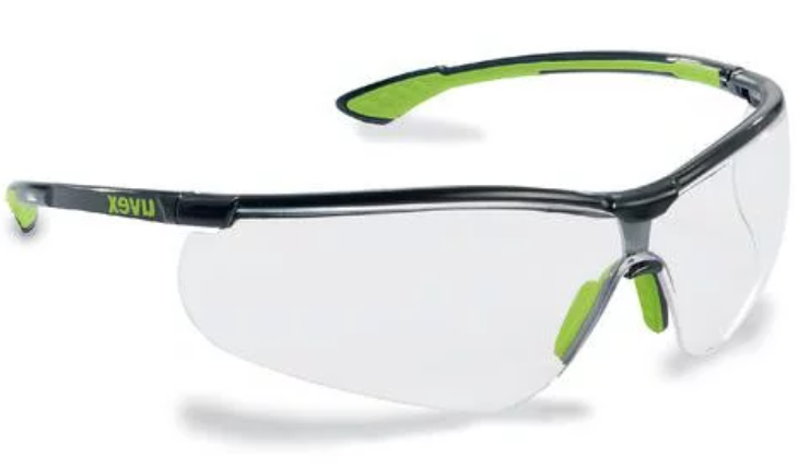 Uvex Sportstyle Safety Spectacles - Clear Lens - Lime/Black - [TU-9193265]