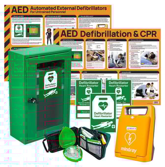 picture of Mindray C1A Fully Automatic AED Bundle with Cabinet - [SA-K3049] - (LP)