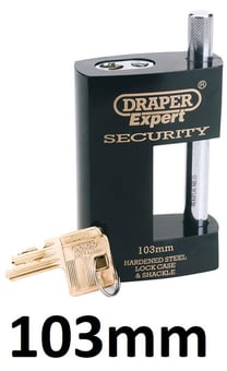 picture of Draper - Heavy Duty Close Shackle Padlock and 2 Keys - 103mm - [DO-64205]