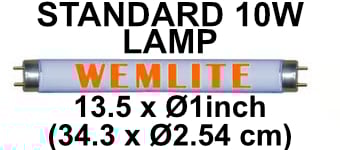 picture of Wemlite - 10 Watts Lamp For Fly Killers - BL368 - Standard UV - [BP-LS10WX-W]