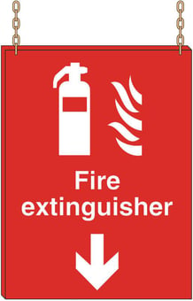 picture of Hanging Fire Extinguisher Sign - 400 x 600Hmm - 3mm Foamex - WITHOUT Holes for Chains - Fittings and Chains Sold Separately - [AS-HA1-FOAM]