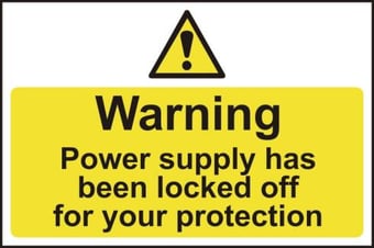 picture of Spectrum Warning Power Supply Has Been Locked Off – RPVC 300 x 200mm - SCXO-CI-13913