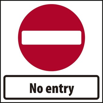 picture of Spectrum 600 x 600mm Temporary Sign & Frame – No Entry – [SCXO-CI-14780]