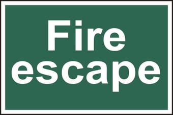 Picture of Spectrum Fire escape text only - PVC 300 x 200mm - SCXO-CI-1514