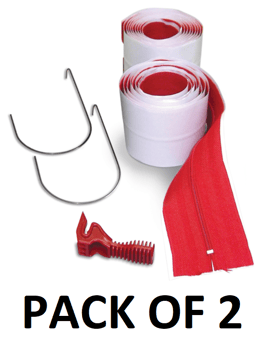 picture of ZipWall® - Heavy-Duty Zipper - 7.62cm Wide - 28cm x 89cm x 89cm - Pack of 2 - [ZP-HDAZ2]