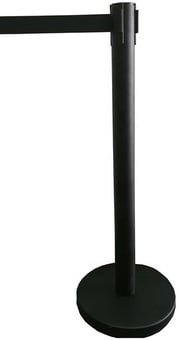 picture of Supreme TTF Black Retractable Barrier - Dimensions - 900(H) x 320 (Base) mm - [HT-E-EB-B] - (DISC-W)