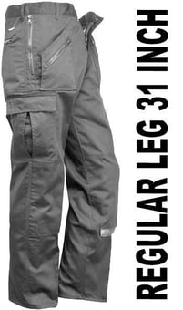 picture of Portwest Superior Grey Comfort Action Trousers - Regular Leg 31 Inch - 245g - PW-S887GRR - (DISC-R)