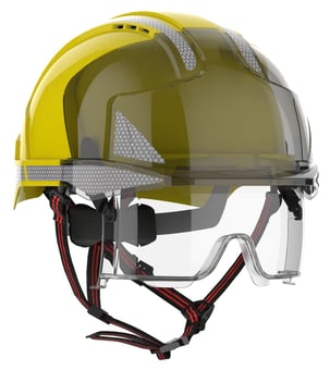 picture of JSP - EVO VISTAlens Dualswitch - Yellow/Smoke - Helmet - Vented - Silver CR2 - [JS-AMF270-409-H00]