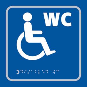 picture of Disabled WC symbol – Taktyle (150 x 150mm)  - SCXO-CI-TK2006WHBL