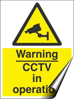 Picture of Warning CCTV in Operation Sign - 300 x 400Hmm - Self Adhesive Vinyl - [AS-WA100A-SAV]