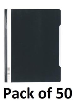 picture of Durable - Clear View PVC Folder - Black - Pack of 50 - [DL-257001]