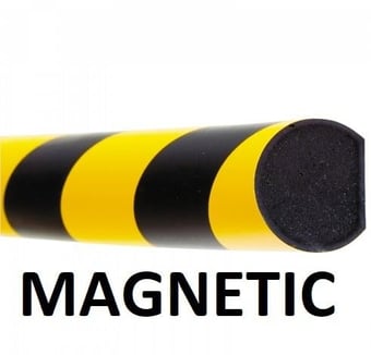 picture of Moravia 1000mm Yellow/Black Magnetic Traffic-line Surface Protection - Semi-Circular 40/32mm - [MV-422.27.977]