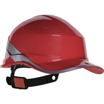 picture of Diamond V - Baseball Cap Shape - Red Safety Helmet - Unvented - [LH-DIAM5ROFL]