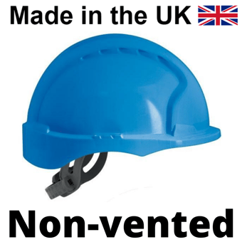 picture of JSP - The New EVO3 Blue Safety Helmet - Non-Vented - Short Peak & Slip Ratchet Harness - [JS-AJG160-000-500] - (DISC-X)