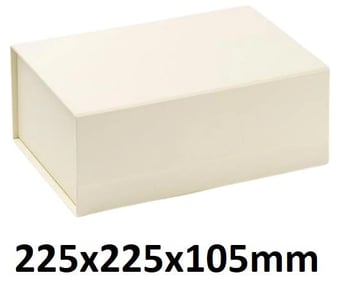 picture of Branded With Your Logo - Magnetic Gift Boxes - Ivory Colour - 225x225x105mm - [IH-RJ-BP225IVORY] - (HP)