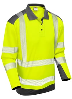 picture of Wringcliff - Hi-Vis Coolviz Plus Polo Shirt Yellow/Grey - LE-P15-Y/GY