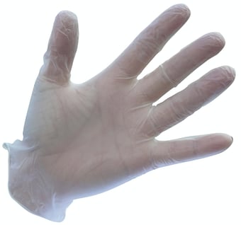 picture of Portwest A905 Powder Free Vinyl Disposable Clear Gloves - Box of 100 - PW-A905CLR