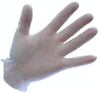 Picture of Portwest A905 Powder Free Vinyl Disposable Clear Gloves - Box of 100 - PW-A905CLR