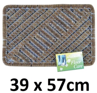 picture of Mats - Boston Brush Coir Mat (Natural) - 39cm x 57cm - [CI-DM107]