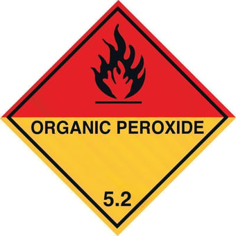 picture of UN Hazard Warning Diamond Label Self Adhesive Placard - ORGANIC PEROXIDE (Class 5.2) - [HZ-HZ511]