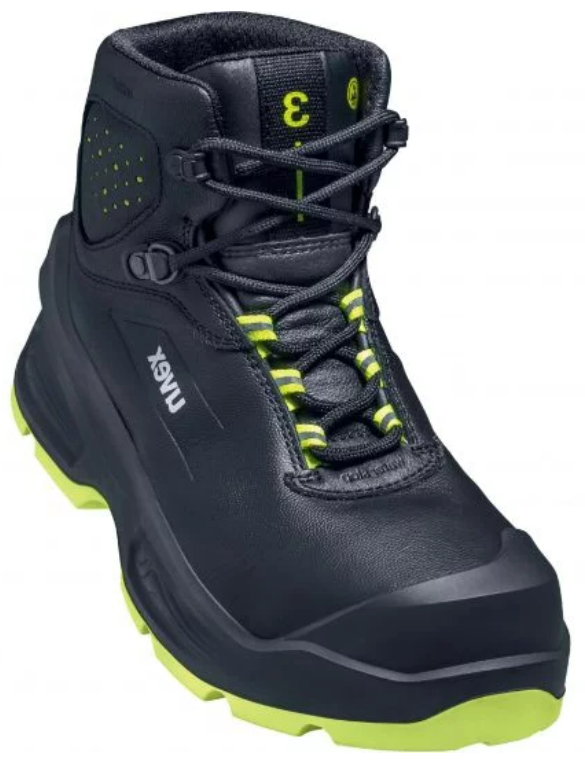 Uvex 3 Lace-Up Safety Boots Black/Yellow S3 CI SRC - TU-68722