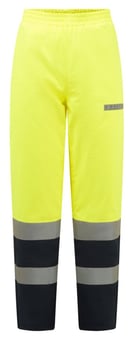 picture of Portwest FR434 - Bizflame Rain+ Hi-Vis Multi-Norm Contrast FR Winter Trousers - Yellow/Navy - PW-FR434YNR