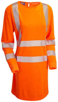picture of Lilly - Hi-Vis Orange Women's Coolviz Ultra Long Sleeve Modesty Tunic - LE-MT01-O