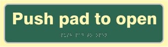 Picture of Push Pad To Open - TaktylePh 450 x 125mm - IH-TK0122BSIPH
