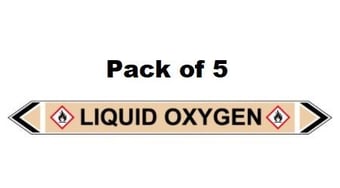 picture of Flow Marker - Liquid Oxygen - Yellow Ochre - Pack of 5 - [CI-13445]