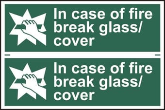 picture of Spectrum In case of fire break glass/cover – PVC 300 x 200mm - SCXO-CI-1525