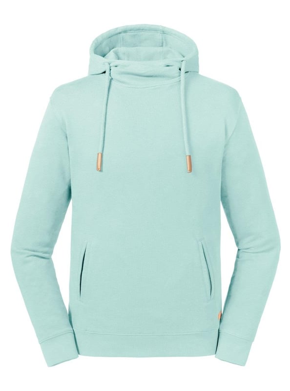 picture of Russel - Unisex High Collar Hooded Sweat - Aqua - BT-209M-AQA