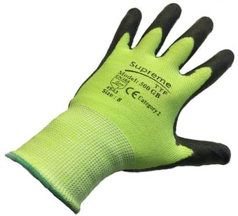 picture of Supreme TTF 500GRB Anti-Cut Palm Coated Green Gloves - HT-500GRB