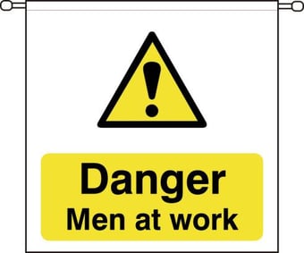 Picture of Spectrum Danger Men at work - Barrier Sign 760 x 760mm - SCXO-CI-14076