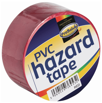 Picture of ProSolve PVC Builders Tape Red 50mm x 33m - [PV-SAFTR2]