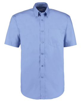 picture of Kustom Kit Mens Short Sleeve Premium Oxford Shirt - Mid Blue - BT-KK109-MBL