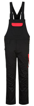Picture of Portwest PW2 Bib and Brace Black/Red - PW-PW243BDR