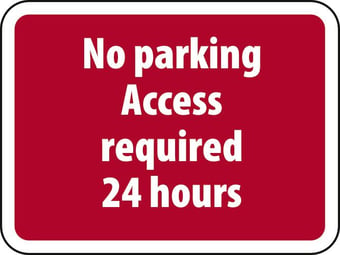 Picture of Spectrum 600 x 450mm Dibond ‘No Parking Access Required 24 hours’ Road Sign - Without Channel - [SCXO-CI-14647-1]