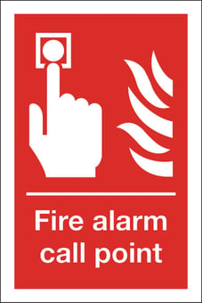 picture of Fire Alarm Call Point Sign - 100 X 150Hmm - Rigid Plastic - [AS-FI4-RP]