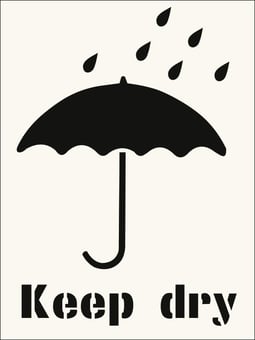 picture of Keep Dry Stencil (190 x 300mm) - SCXO-CI-9575