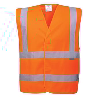 picture of Portwest - C470 - Orange Hi-Vis Two Band & Brace Vest - PW-C470ORRS
