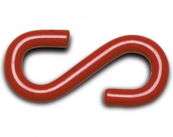 Picture of Chain 'S' Hook Galvanised Steel + Plastic Coated - Red - Pack of 10 - [MV-216.12.687]